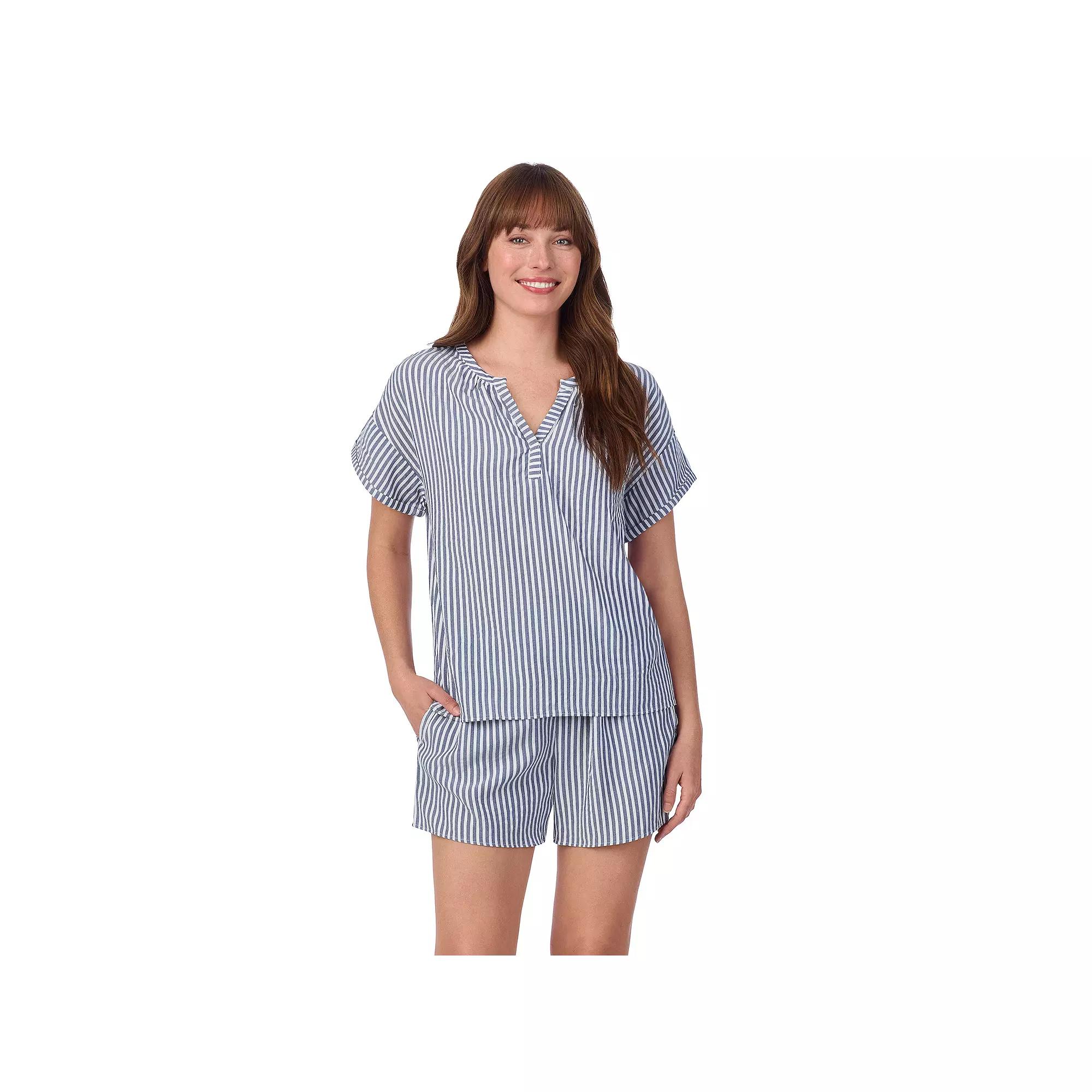 Women's Draper James 2-Piece Seersucker Short Sleeve Pajama Top & Pajama Shorts Set,  Product Image