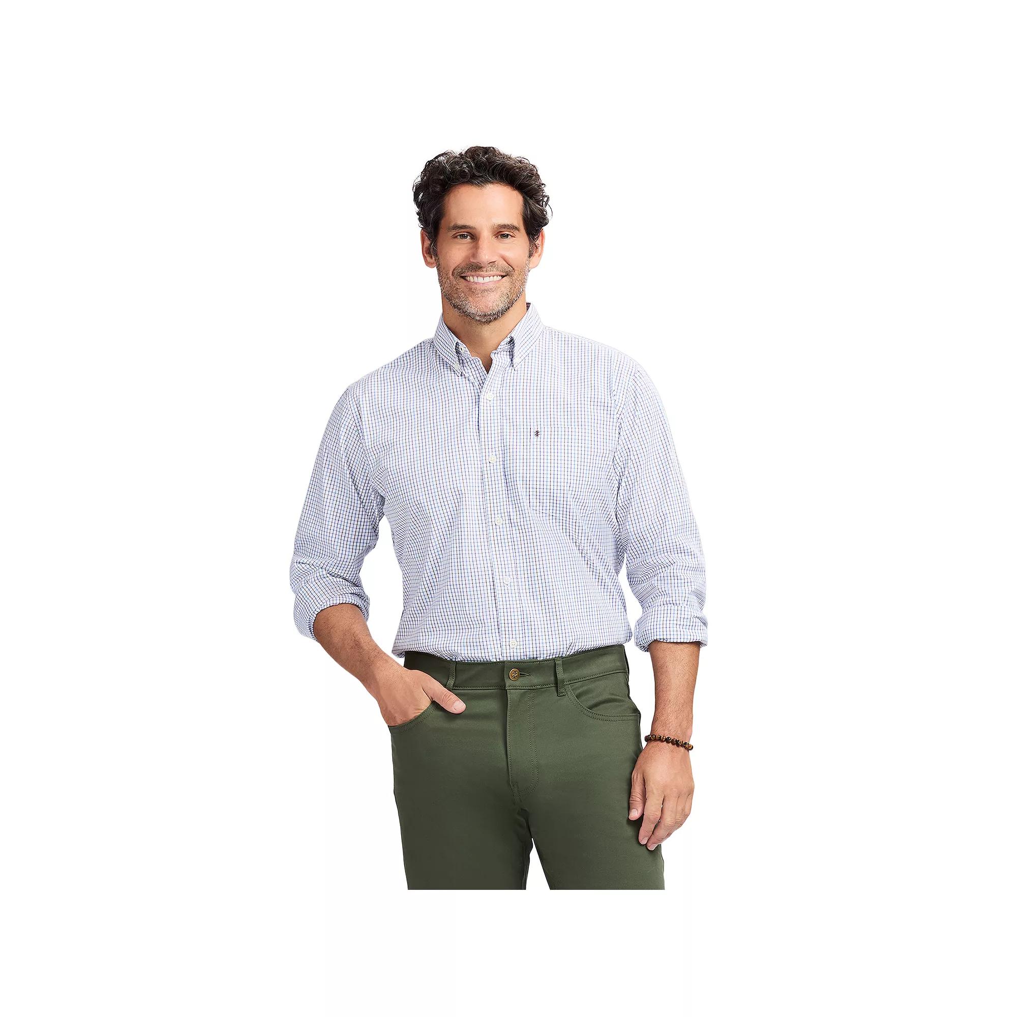 Men's IZOD Performance Comfort Long Sleeve Button Down Shirt, Size: Large, Sunset Purple Product Image