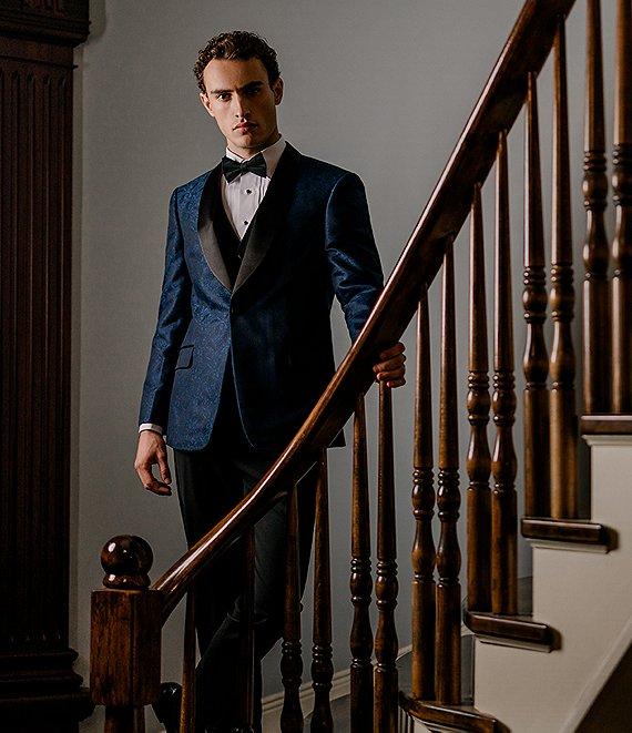 Tre Vero Modern Fit Paisley Jacquard Pattern Suit Jacket Product Image