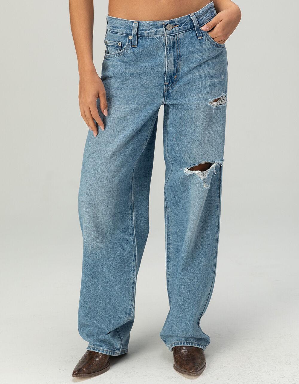 LEVI'S Premium Baggy Dad Womens Jeans - In The Middle - MEDIUM DESTRUCTED Product Image