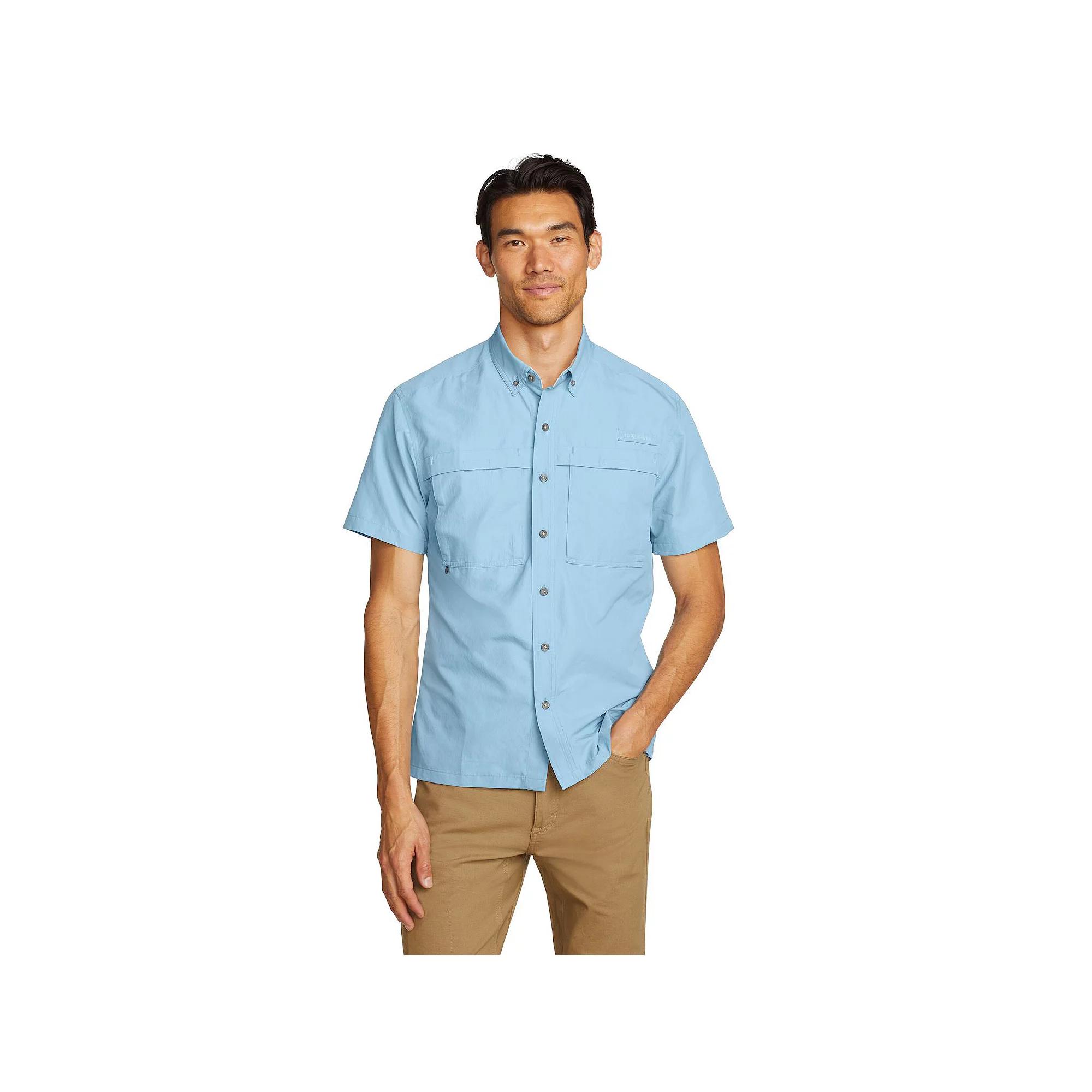 Big & Tall Eddie Bauer Short Sleeve Rainier Ripstop Button-Down Shirt, Men's,  Product Image