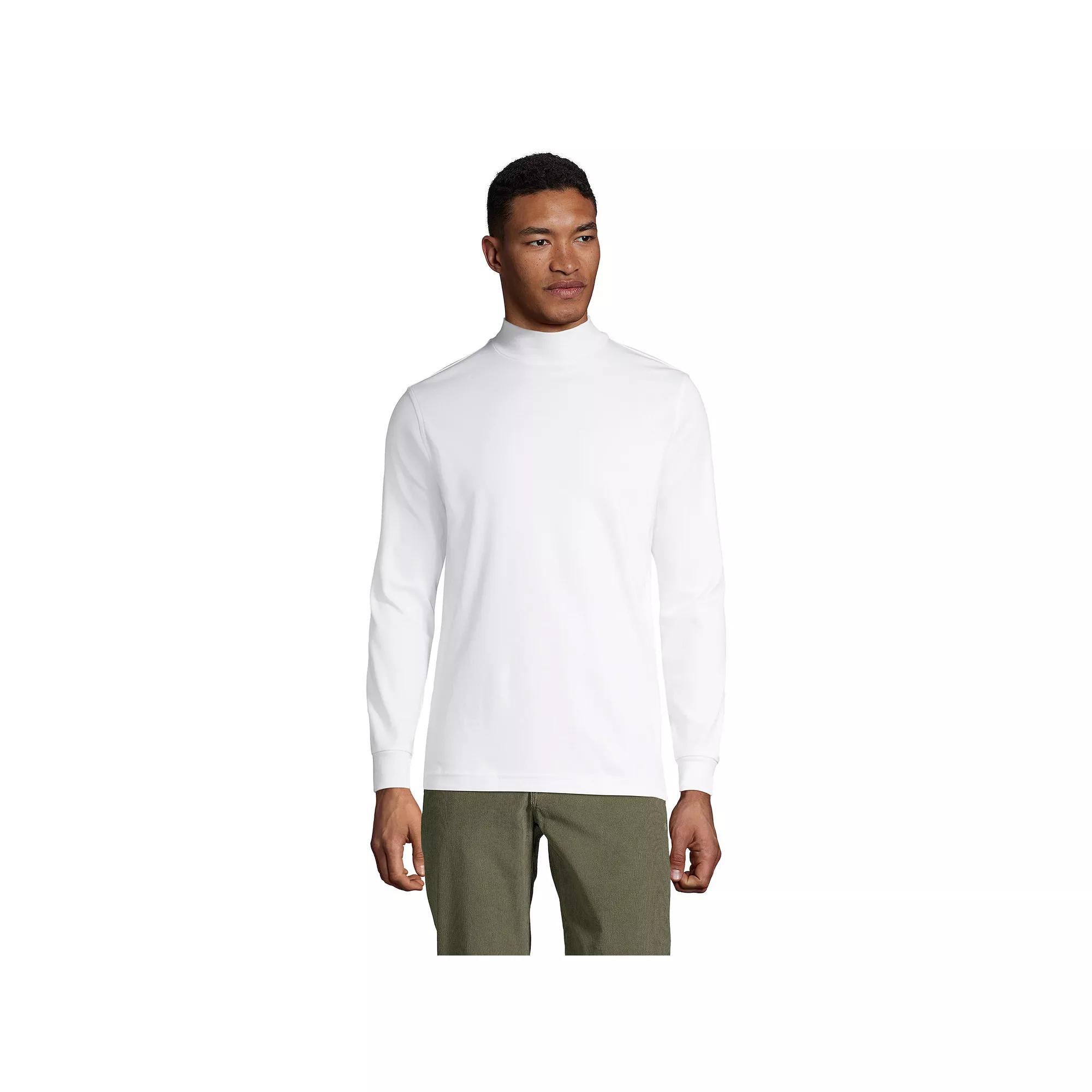 Lands' End Men's Super Soft Supima Mock Turtleneck,  Product Image