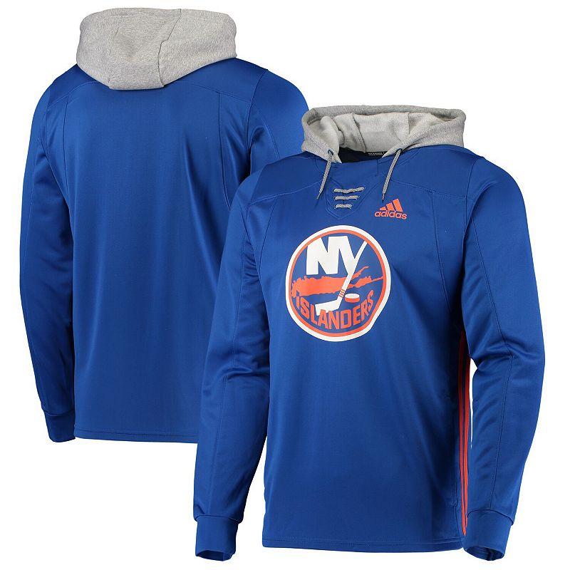 Men's adidas Royal New York Islanders Skate Lace AEROREADY Pullover Hoodie, Size: Small, Isl Blue Product Image