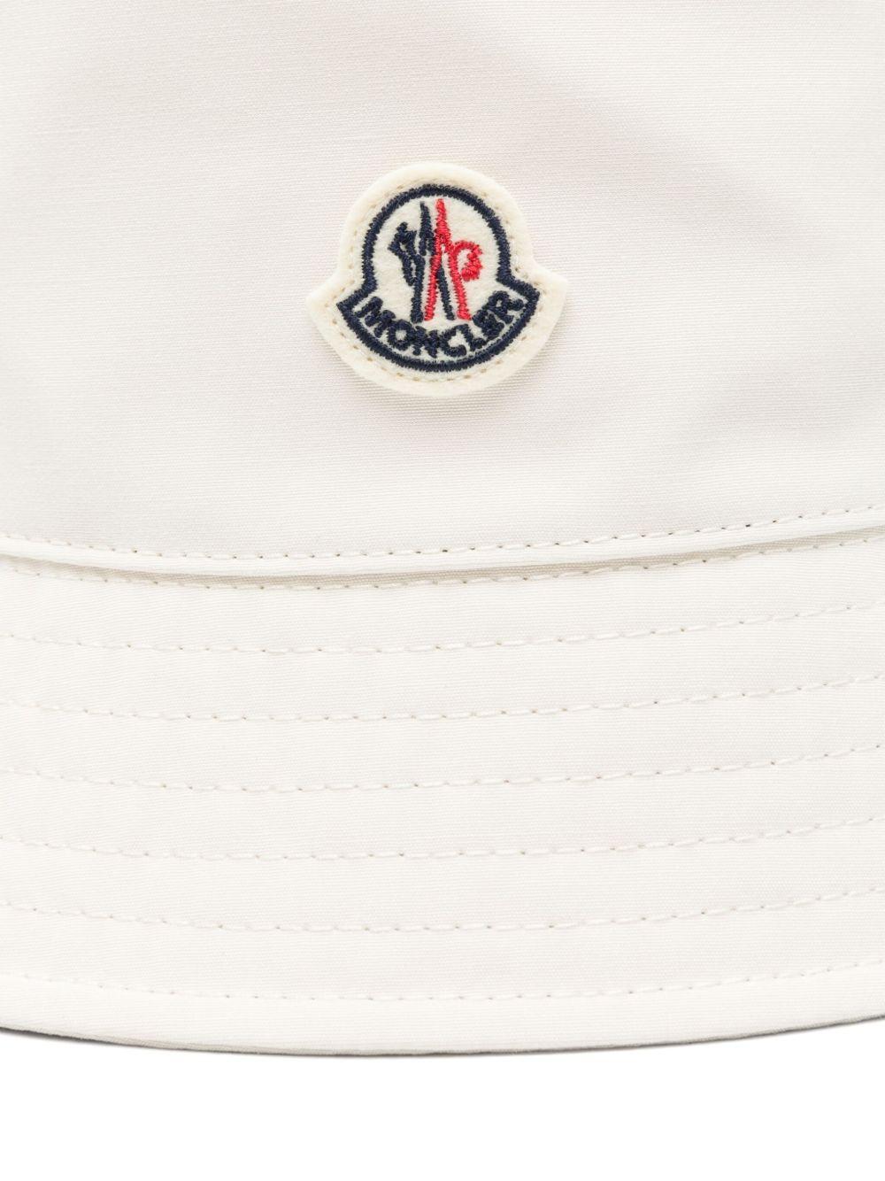 MONCLER Women Ivory Polyester Blend Bucket Hat In White Product Image