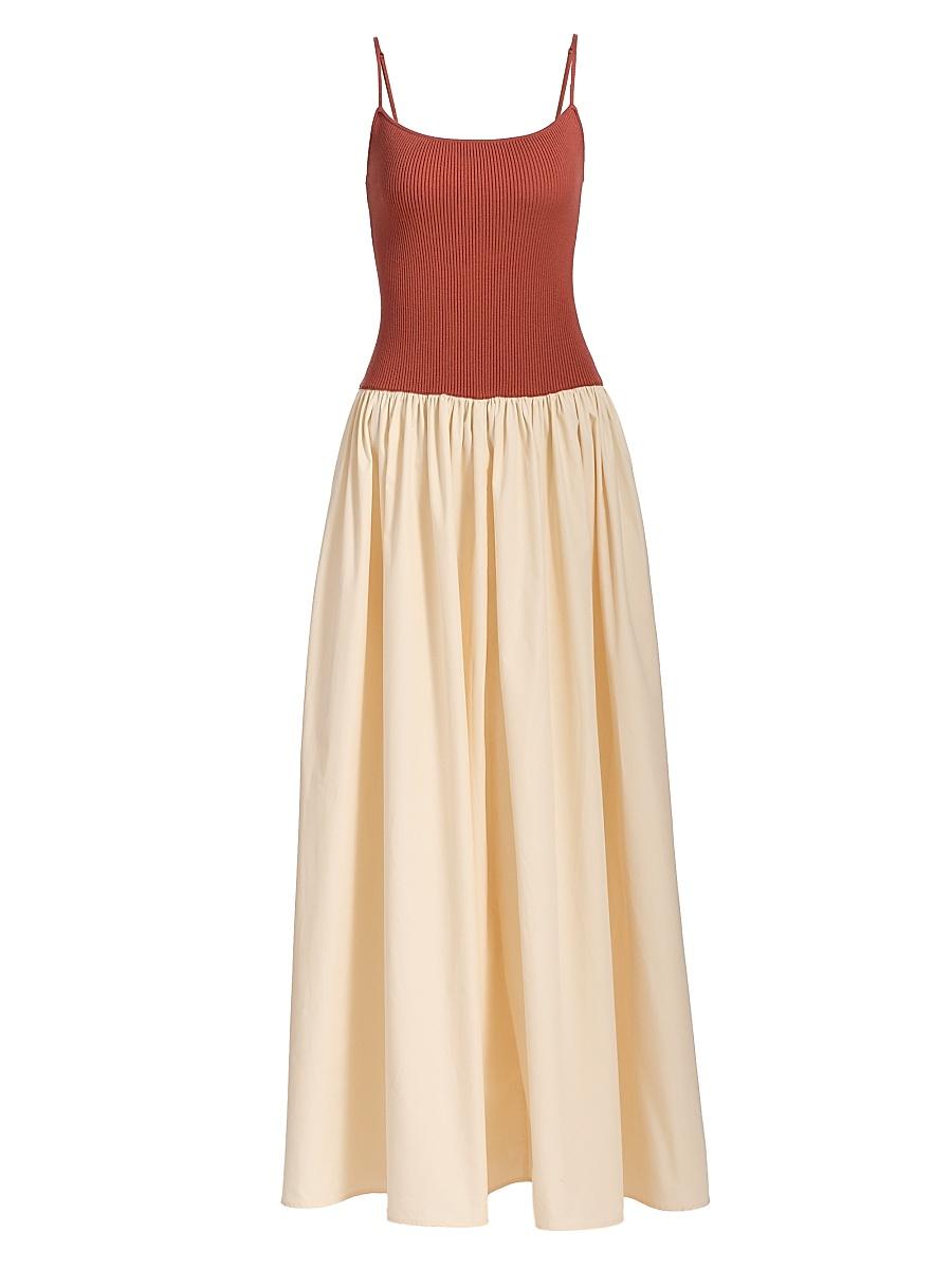 Womens Orielle Colorblocked Drop-Waist Maxi Dress Product Image