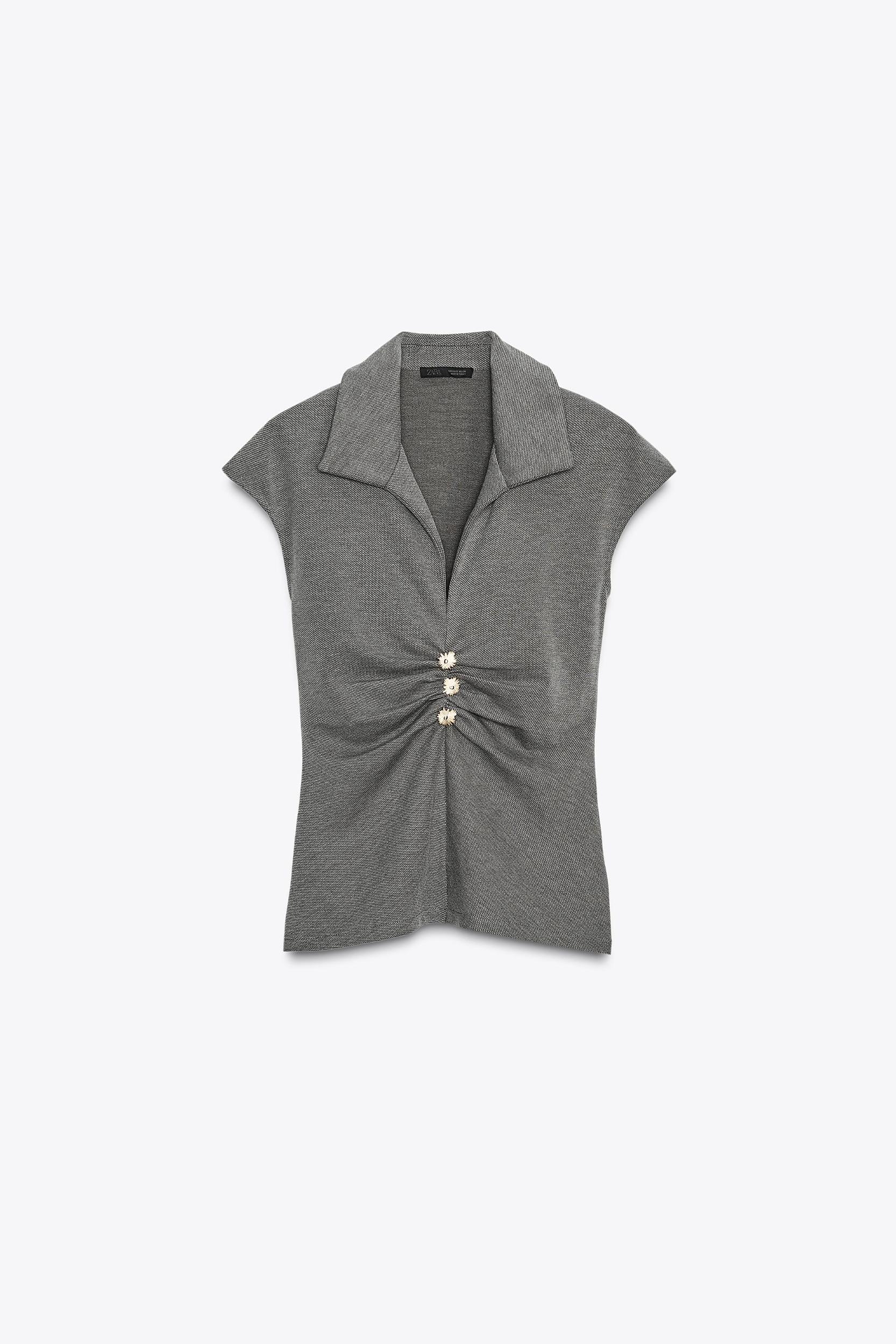 PIQUÉ BUTTON TOP Product Image