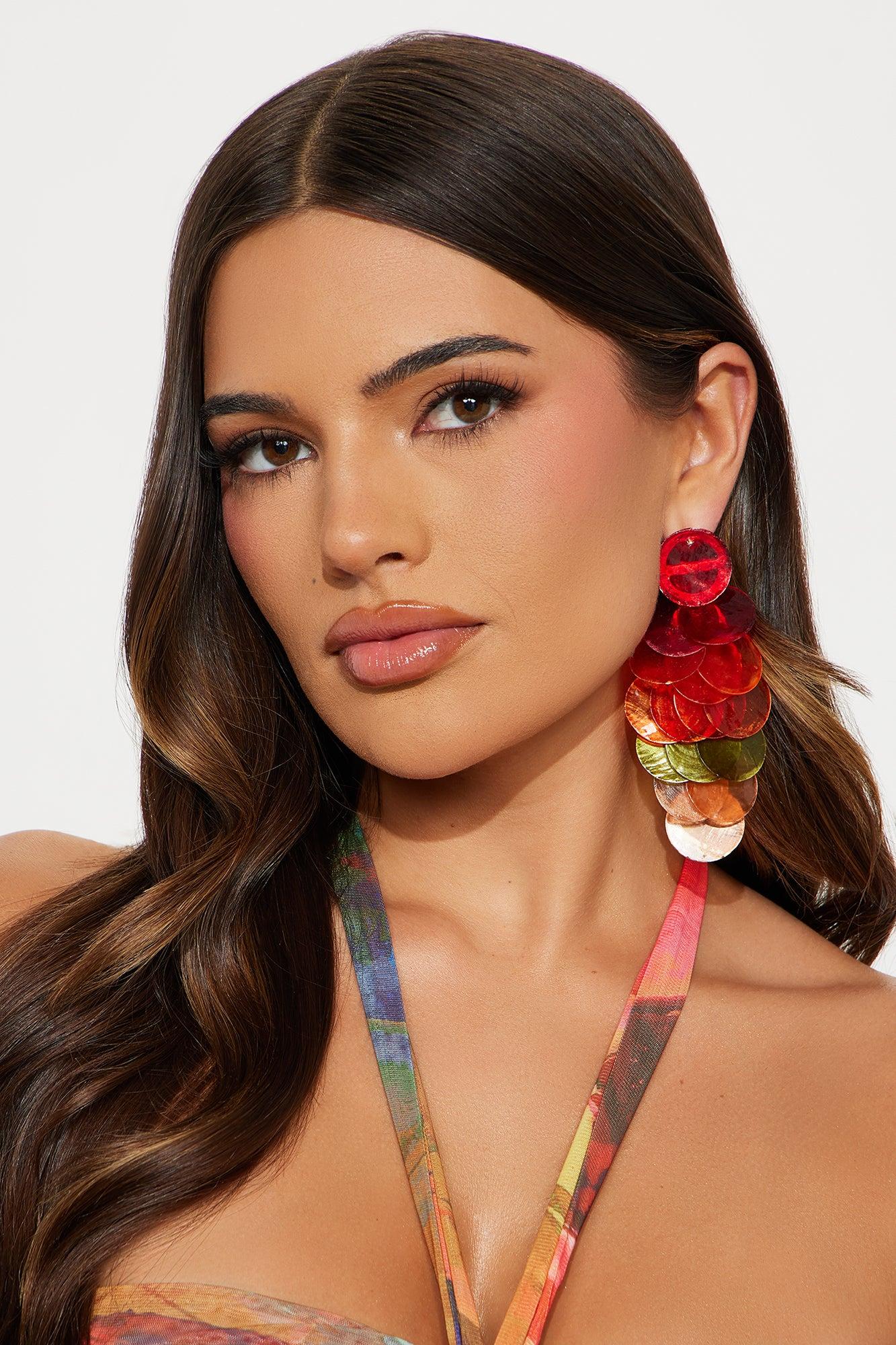 Sunlit Shimmer Payette Drop Earrings - Multi Color Product Image