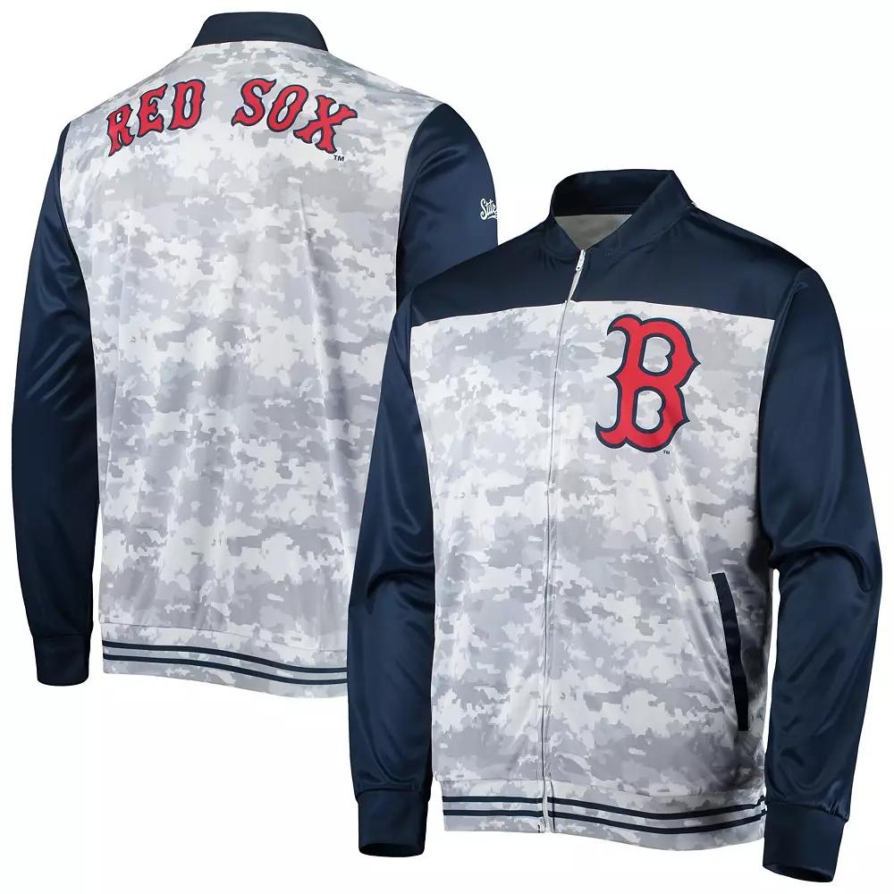 Men's Stitches Navy Boston Red Sox Camo Full-Zip Jacket,  Product Image