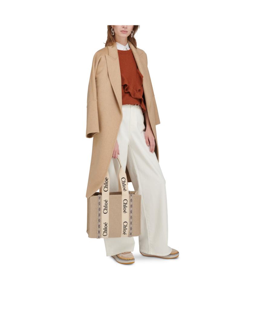 CHLOÉ Nama Embroidered Suede And Recycled-mesh Sneakers In Biscotti Beige Product Image