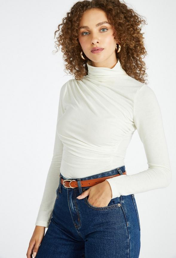 JustFab Margaux Platform Loafer Pump Womens Black/ White Size 8.5 Product Image