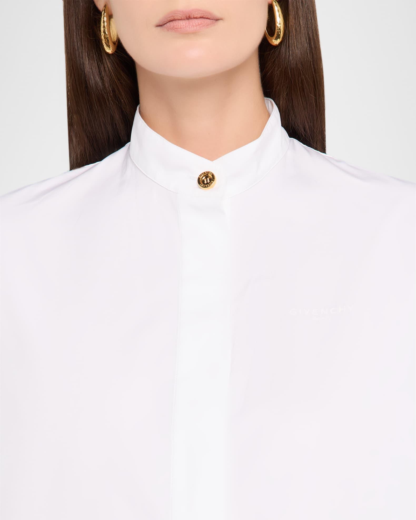 Short-Sleeve Cotton Mini Shirtdress Product Image