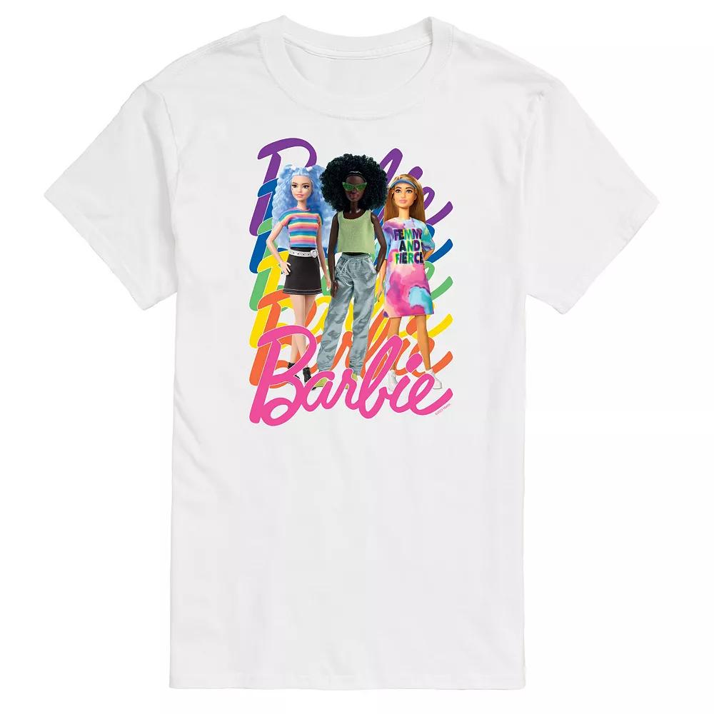 Big & Tall Barbie® Pride Rainbow Logo Graphic Tee, Men's,  Product Image