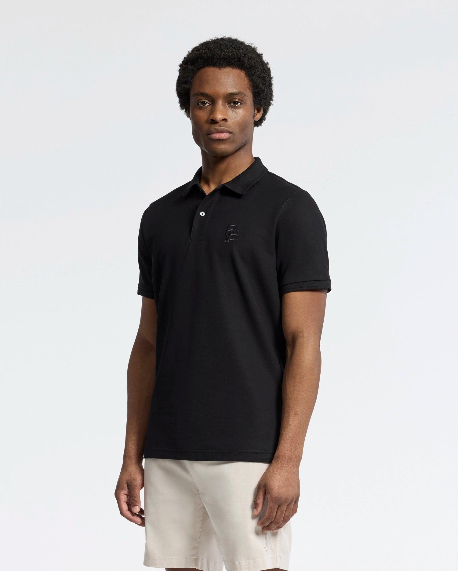 MENS NICHOLSON RIB COLLAR PIQUE POLO - B6K401F200 Male Product Image
