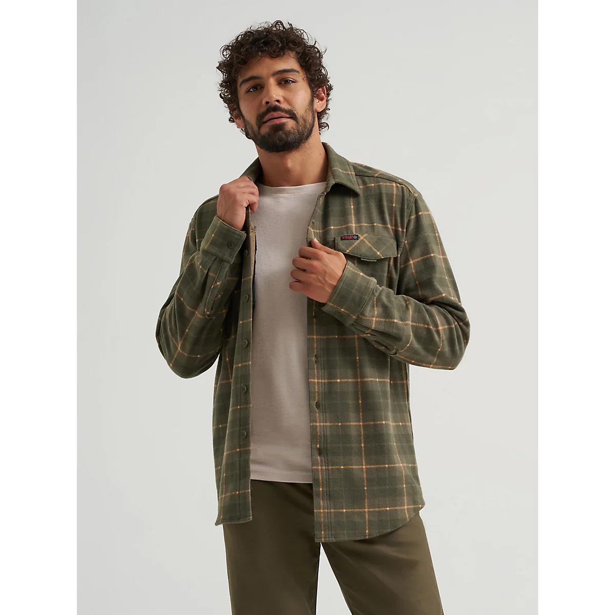 Wrangler ATG™ Men's Campsite Plaid Shirt in Forest Product Image