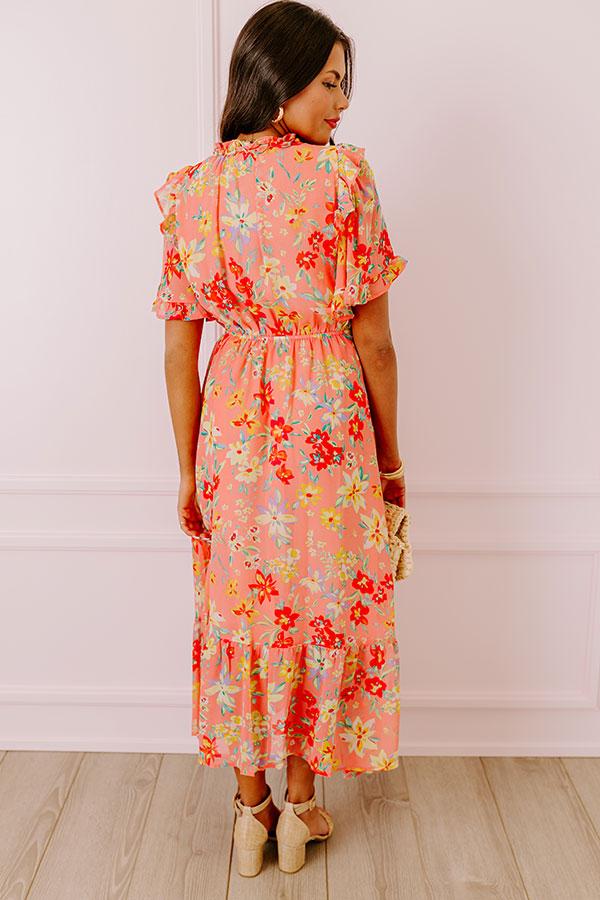 Floral Flair Midi In Coral Product Image