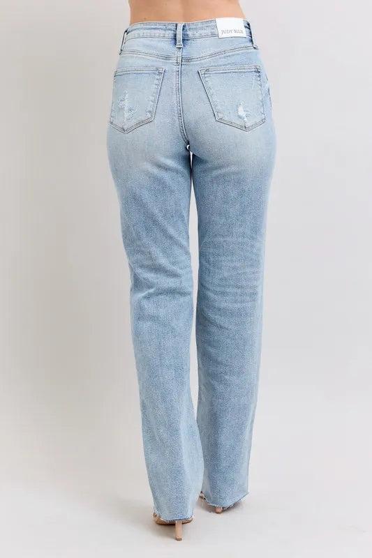 88926   Jenifer Mid-Rise Light Wash Dad Judy Blue Jeans Product Image