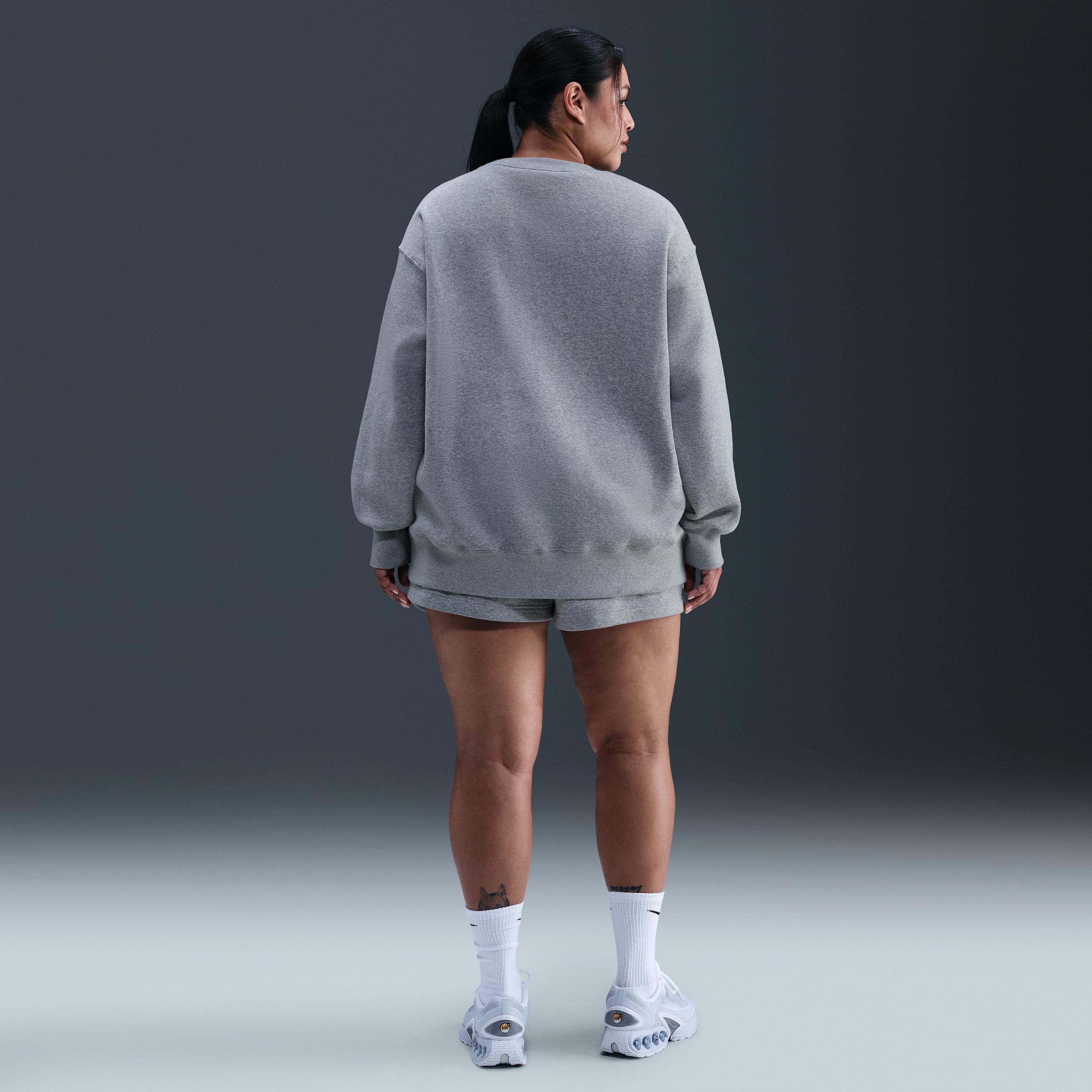 Womens Nike Sportswear Phoenix Fleece Oversized Crew-Neck Sweatshirt (Plus Size) | FZ4272-063 Product Image