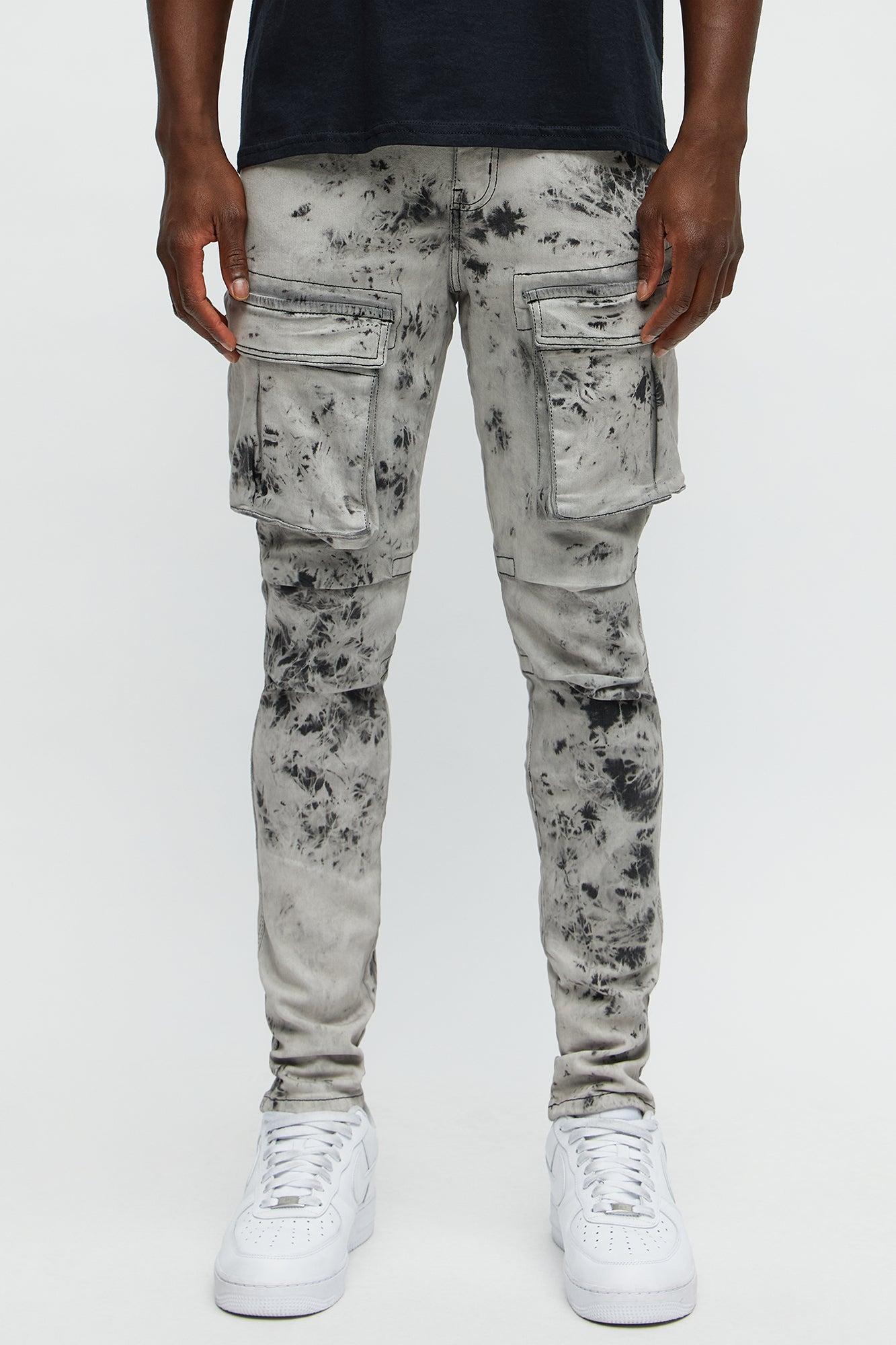 On That Smokey Skinny Cargo Jeans - Grey/Smoke Product Image