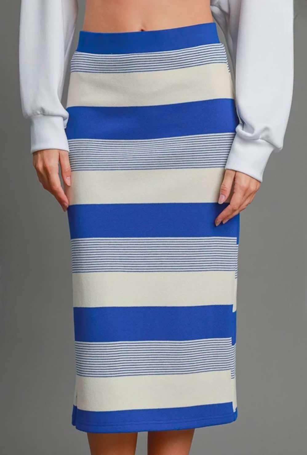 Seaside Stripe Pencil  Skirt Product Image