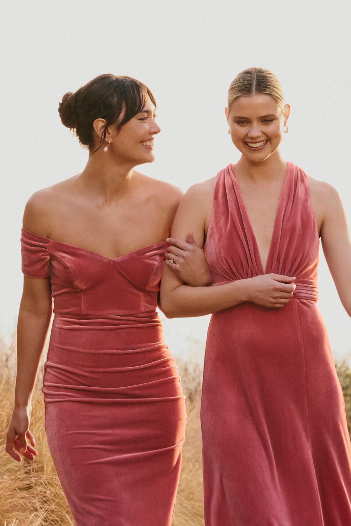 Fabulous Passion Pink Velour Sleeveless Maxi Dress Product Image