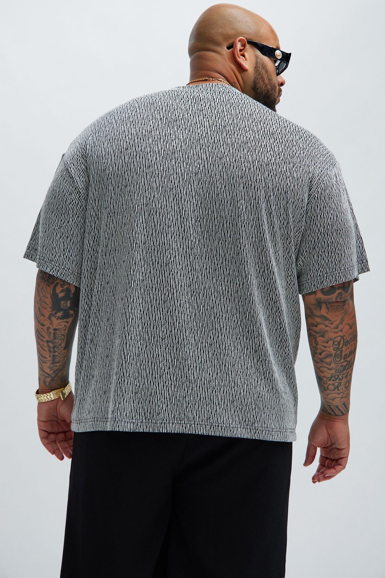 Leon Relaxed Textured Tee - Black/combo Product Image