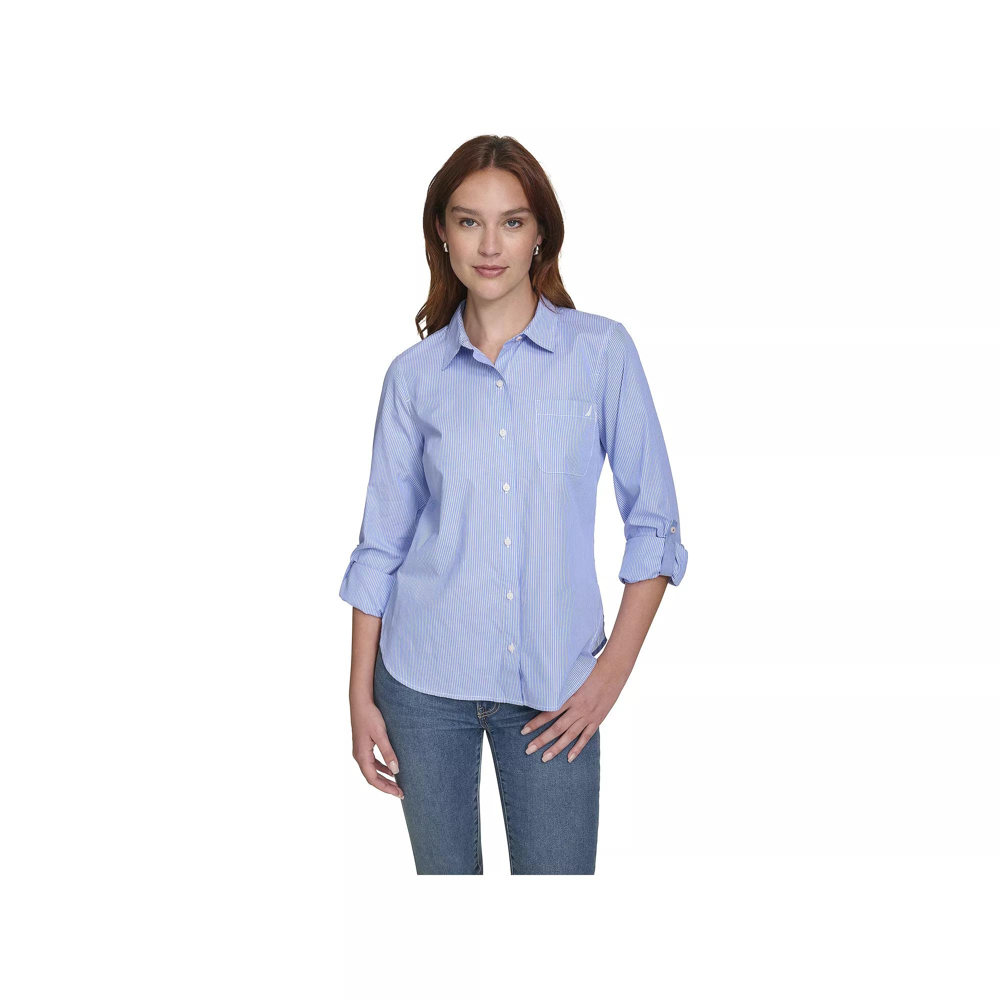 Women's Nautica Roll Tab Button Down Shirt,  Product Image