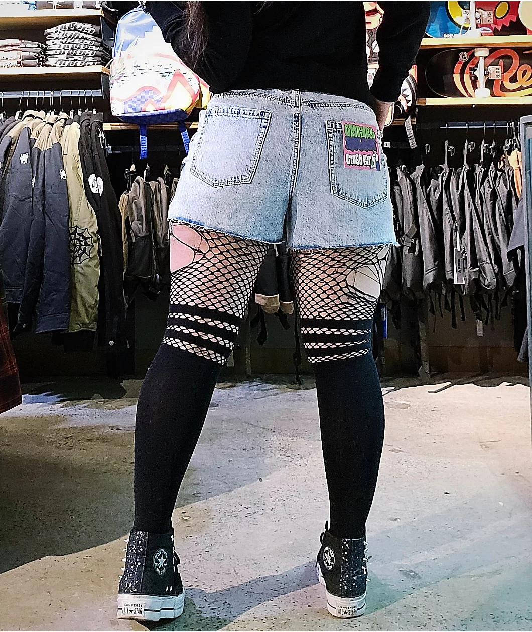 Empyre Kickback Light Wash Denim Cutoff Shorts Product Image