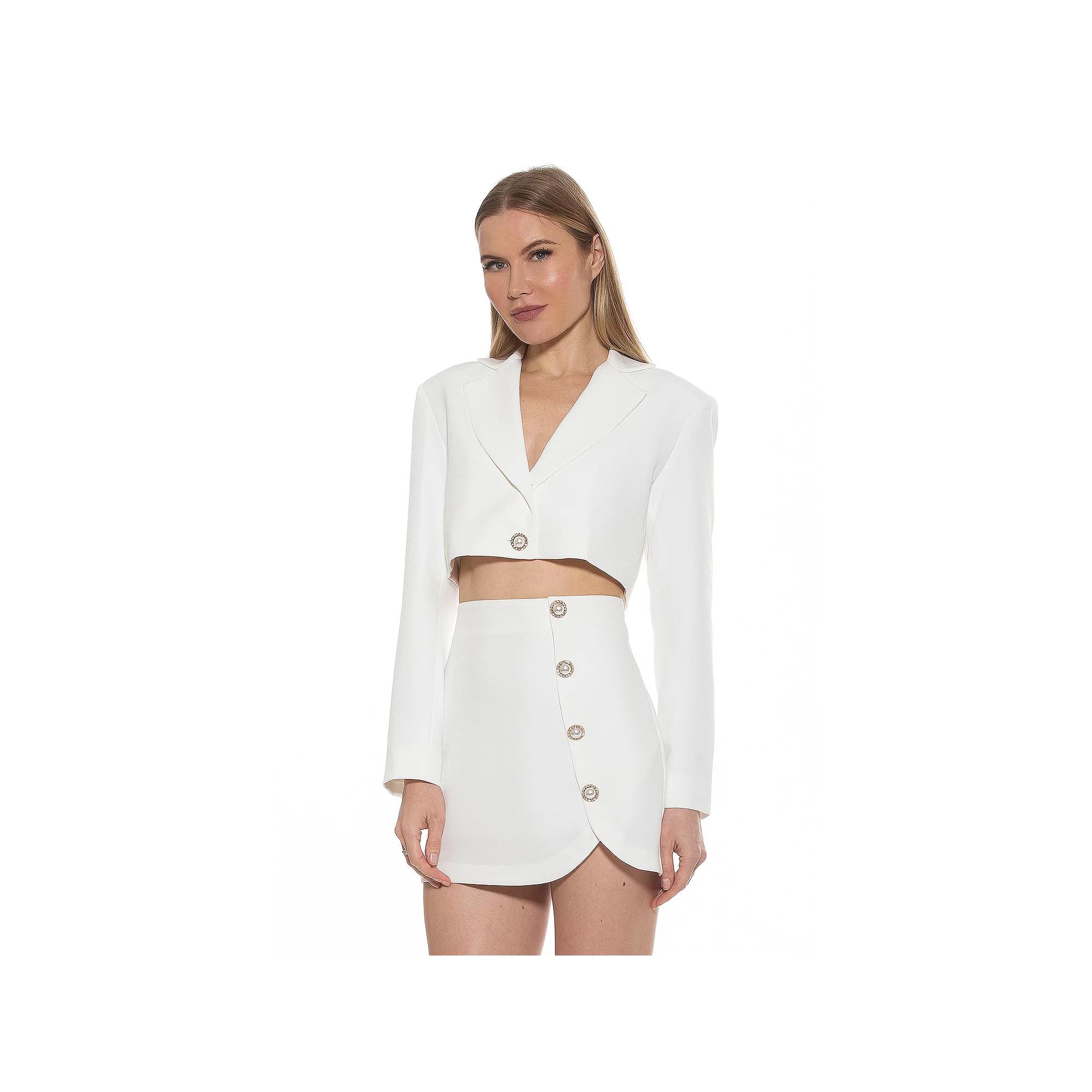 Women's ALEXIA ADMOR Jane Cropped Long Sleeve Jacket,  Product Image