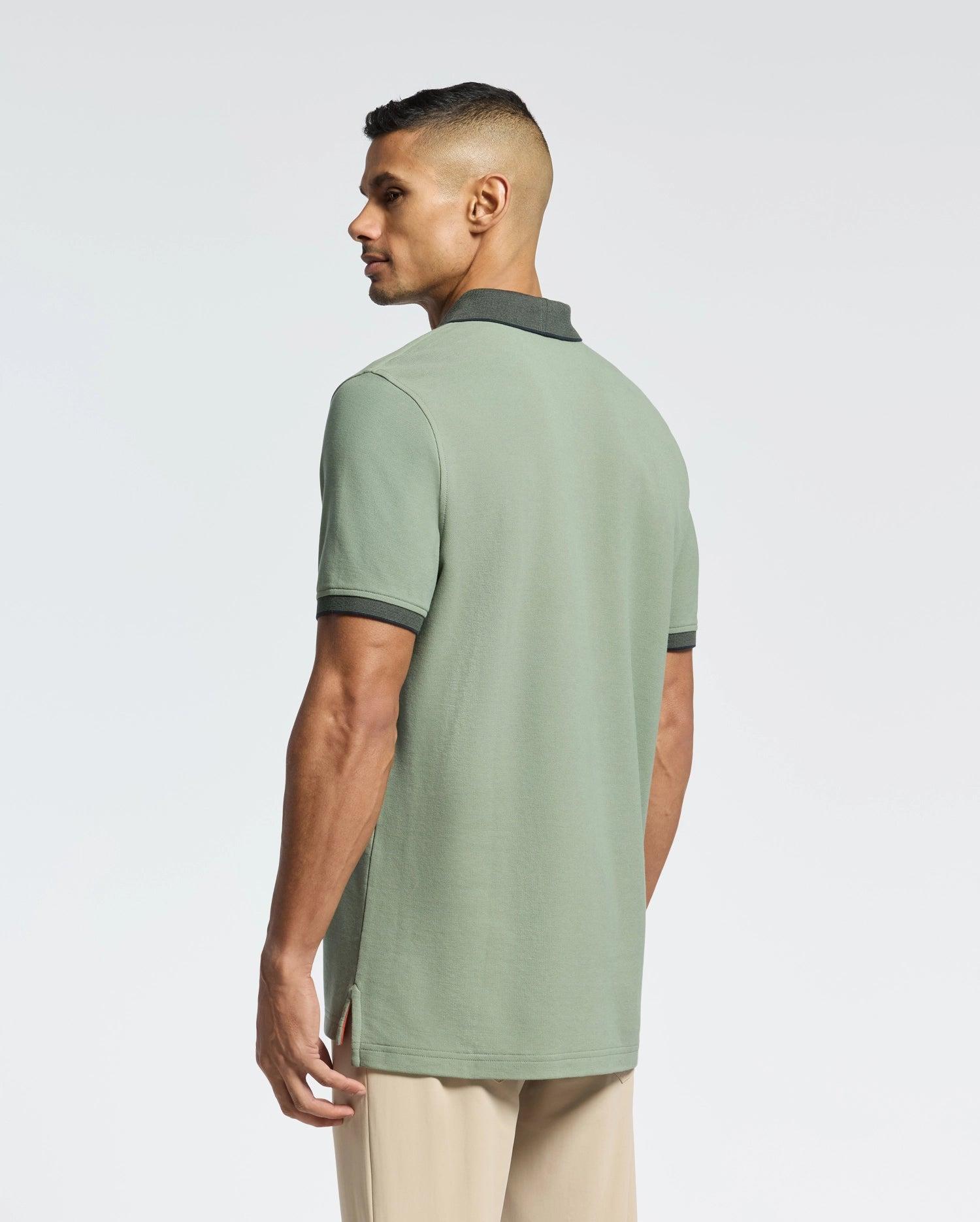 MENS JONAS STRIPE COLLAR PIQUE POLO - B6K583F200 Product Image