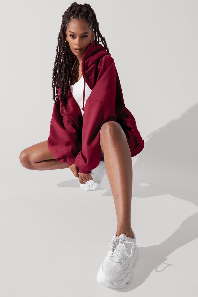 Zip Cloud Hoodie - Blush Product Image