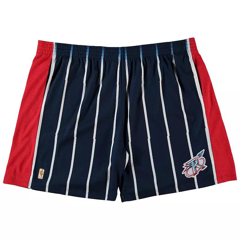 Men's Mitchell & Ness Navy Houston Rockets Big & Tall Hardwood Classics Team Swingman Shorts, Size: 4XB, Blue Product Image