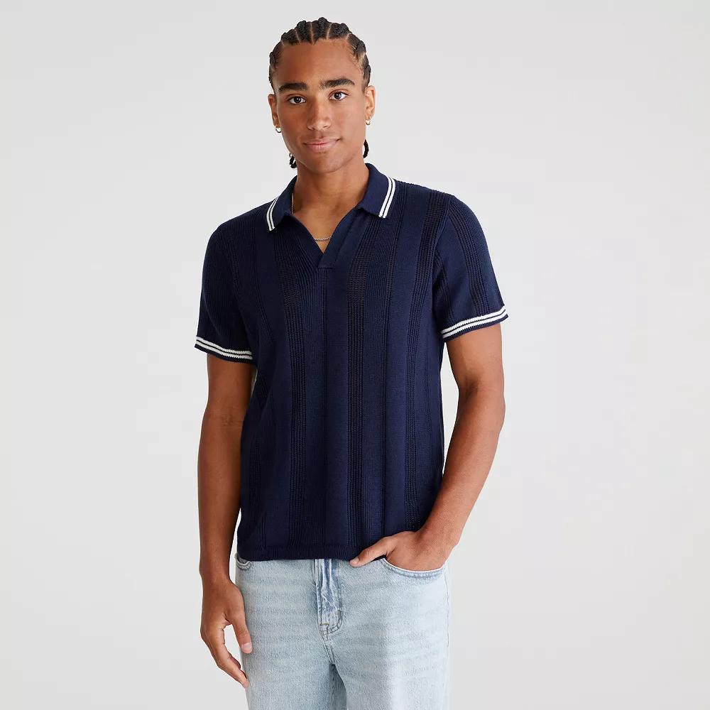Men's Aeropostale Short Sleeve Sweater Polo,  Product Image