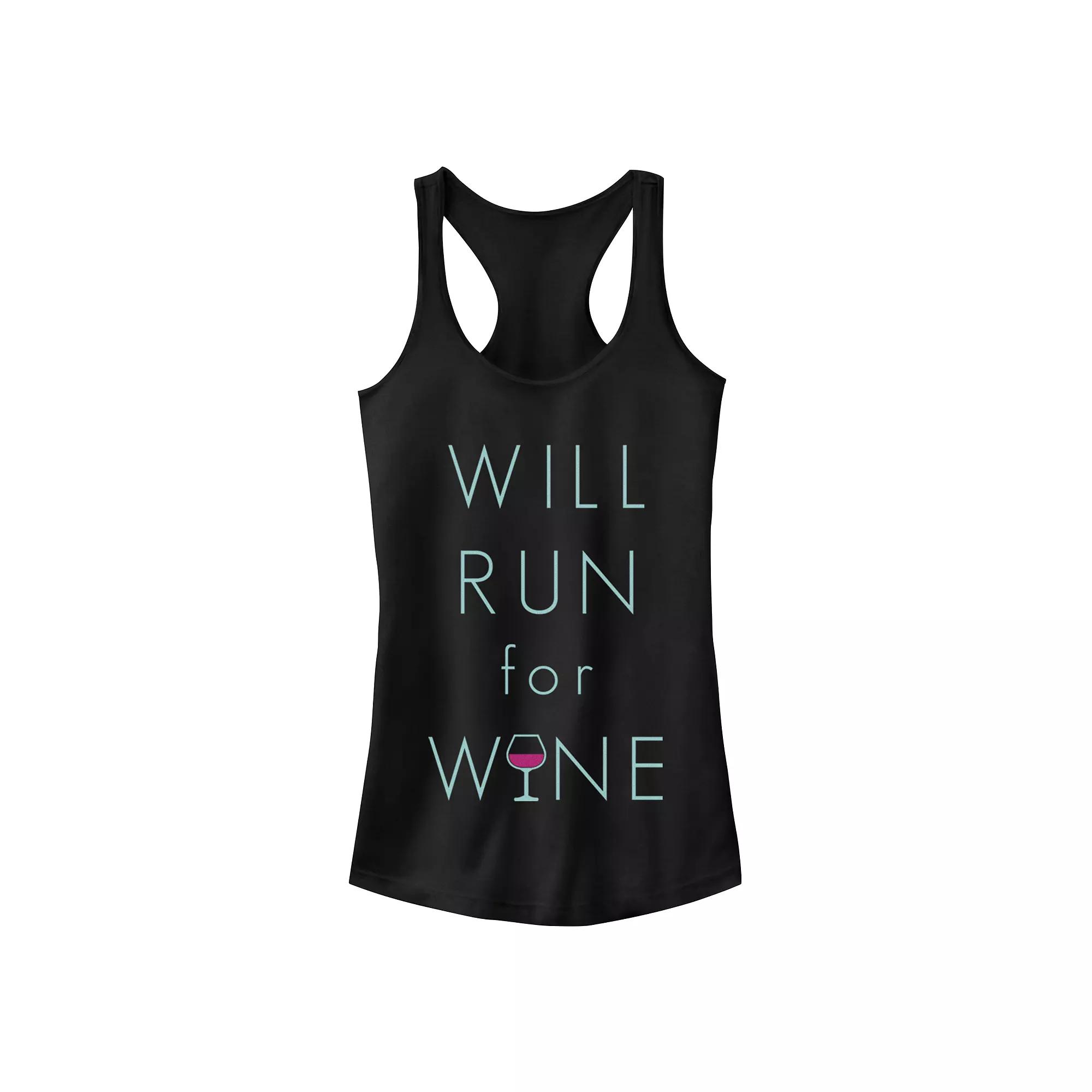 Women's Chin-Up Run For Wine Racerback Tank Top, Girl's,  Product Image