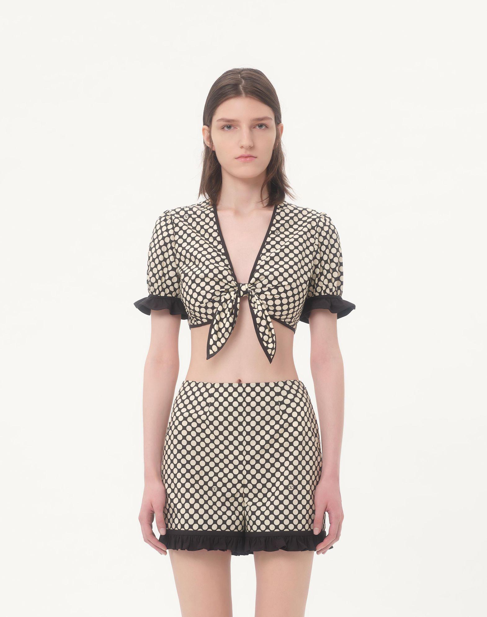 Poplin Top With Plus De Pois Print Product Image