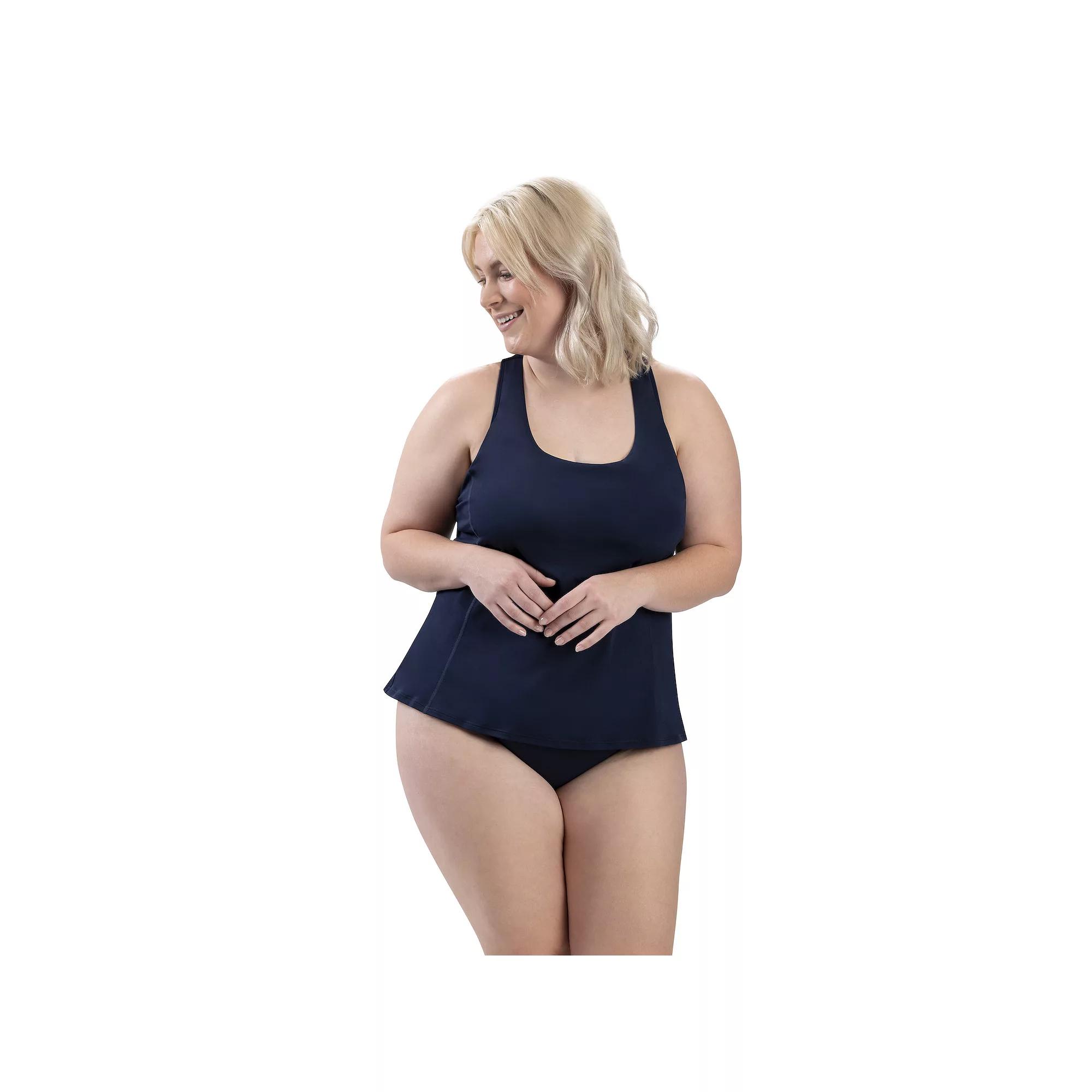 Women's Dolfin Aquashape UPF 50+ Solid Twist-Back Tankini Top,  Product Image