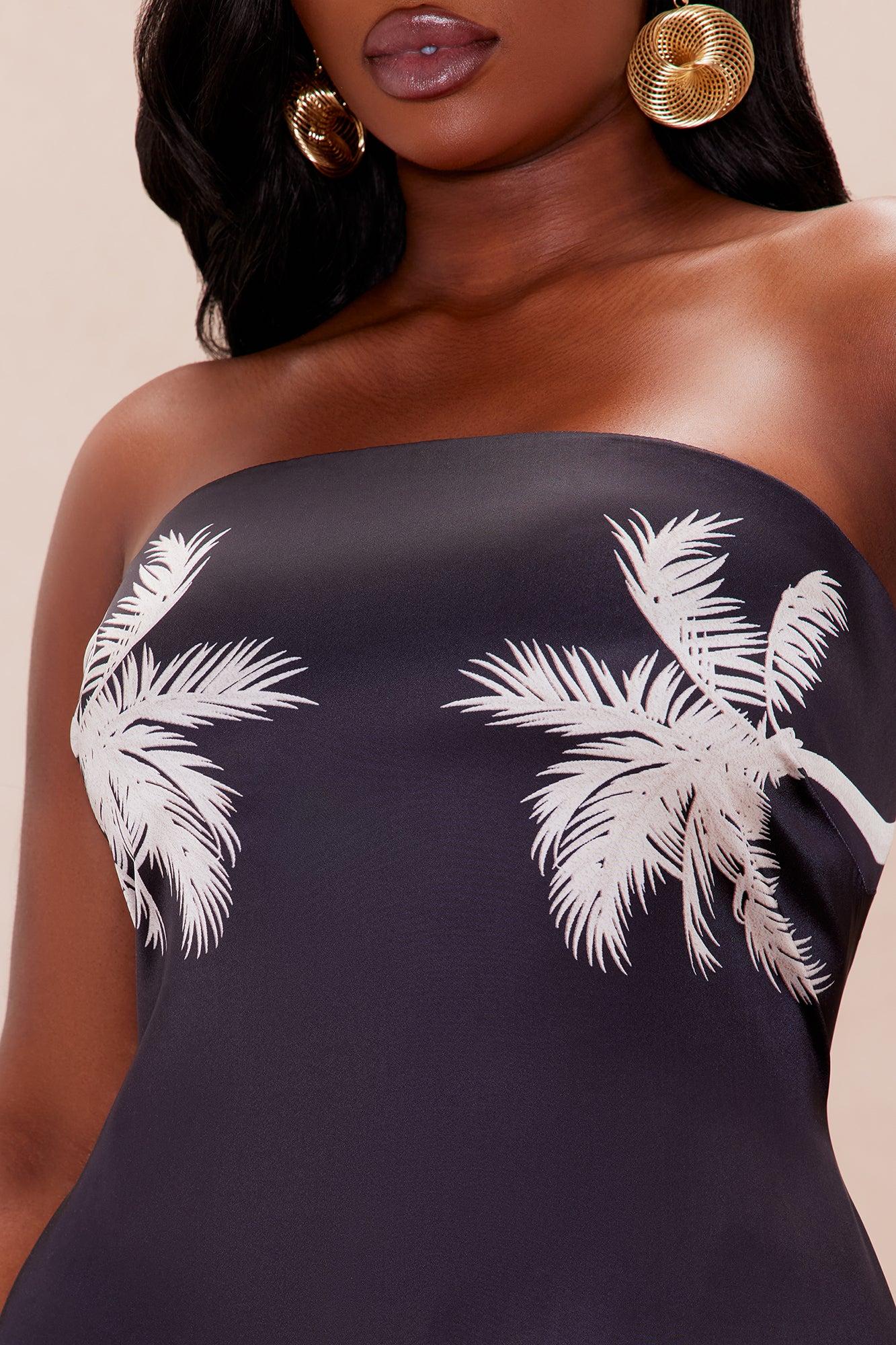 Kali Satin Maxi Dress - Black/combo Female Product Image