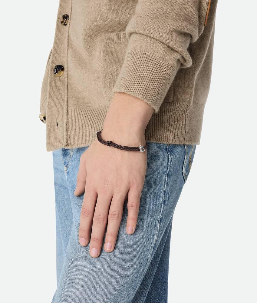 Men's Leather Bracelet in Fondant Product Image