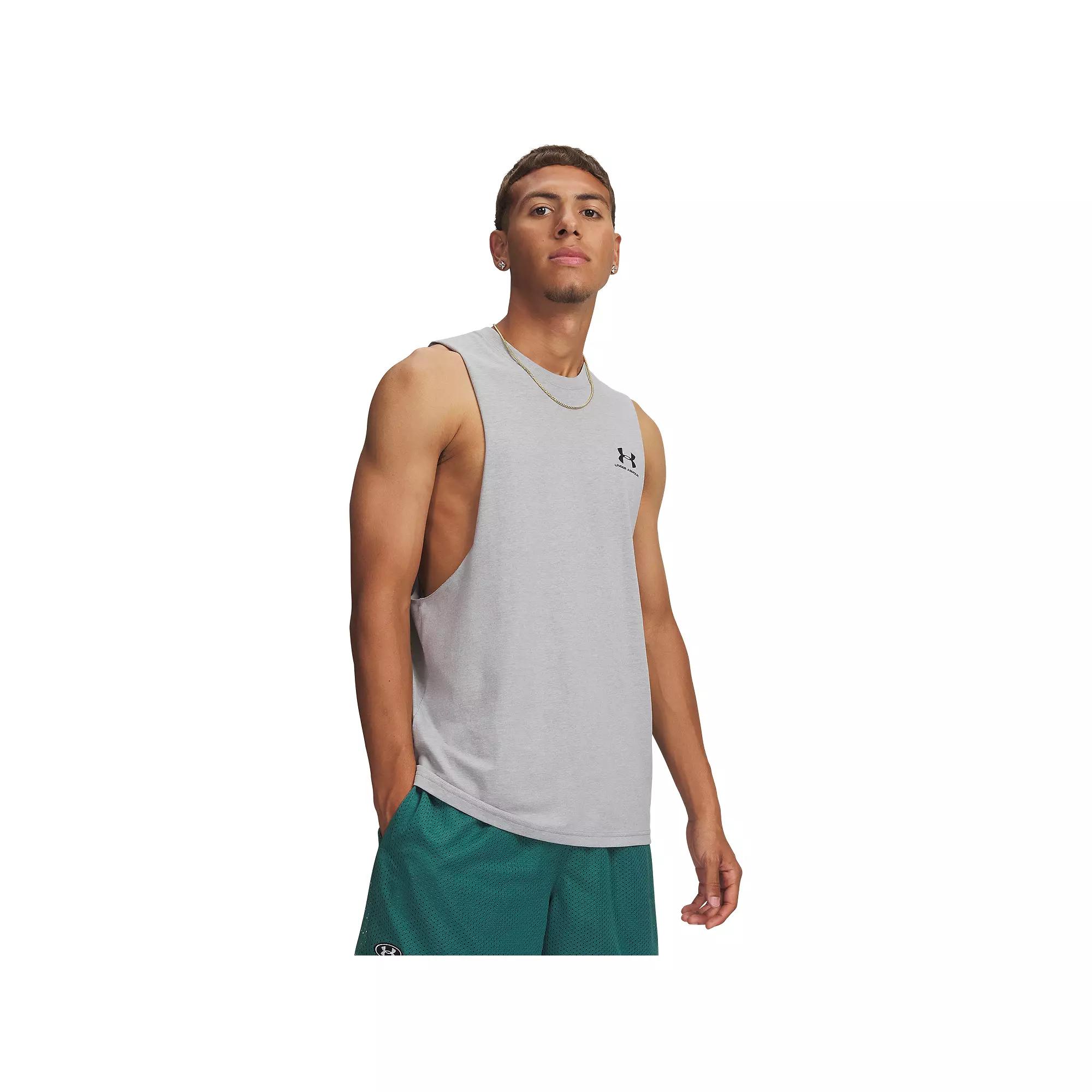 Men's Under Armour Left Chest Cut-Off Tank Top,  Product Image