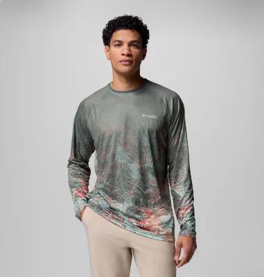 Columbia Mens Super Terminal Tackle PFG Border Circle Long Sleeve Shirt- Product Image