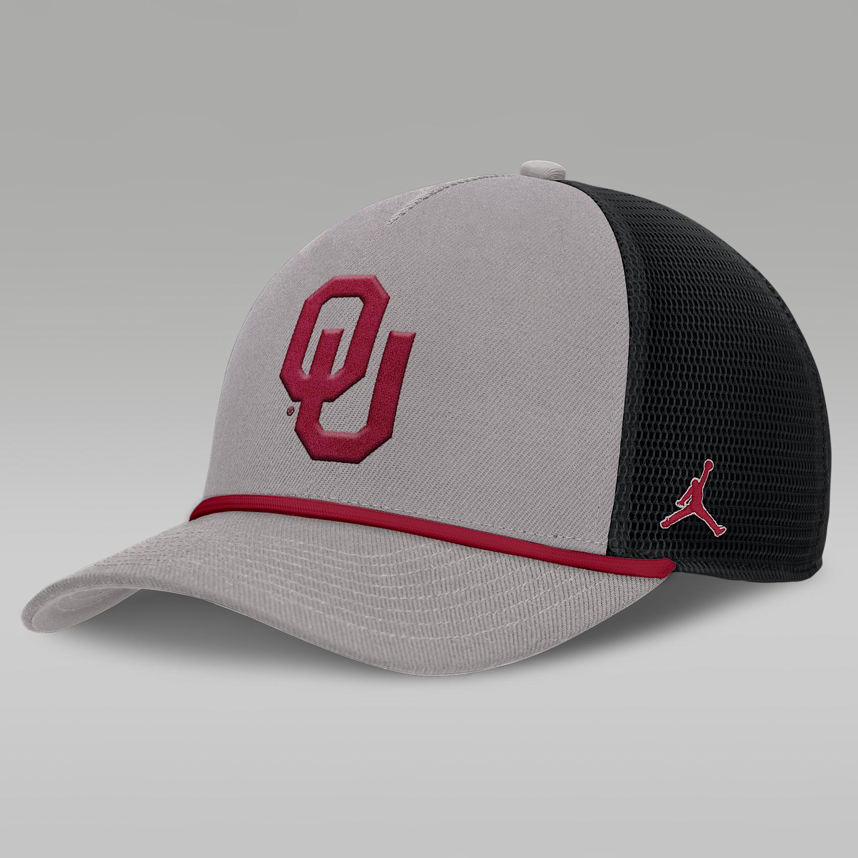 Oklahoma Primetime Rise Men's Jordan Brand College Trucker Adjustable Hat Product Image