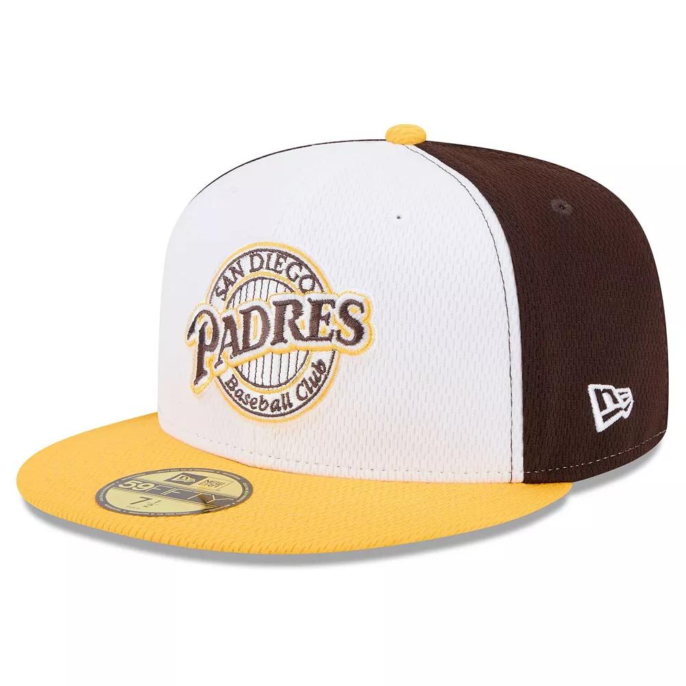 Men's New Era Brown/Gold San Diego Padres 2025 MLB Clubhouse 59FIFTY Fitted Hat, Size: 7 3/8 Product Image
