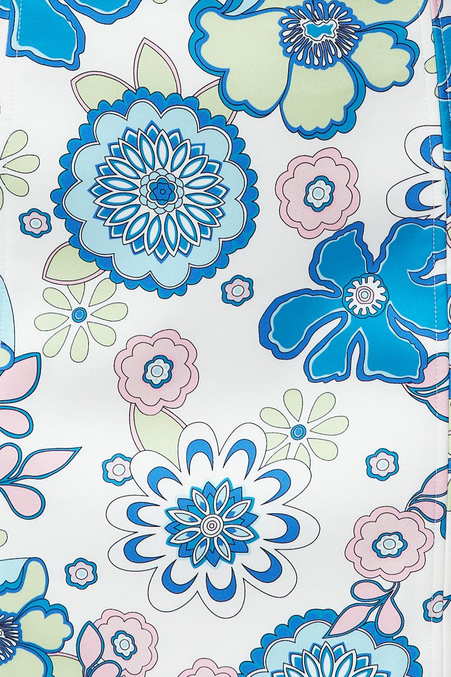 FINDERS KEEPERS Blondie Crop Top Pastel Blue Floral Product Image