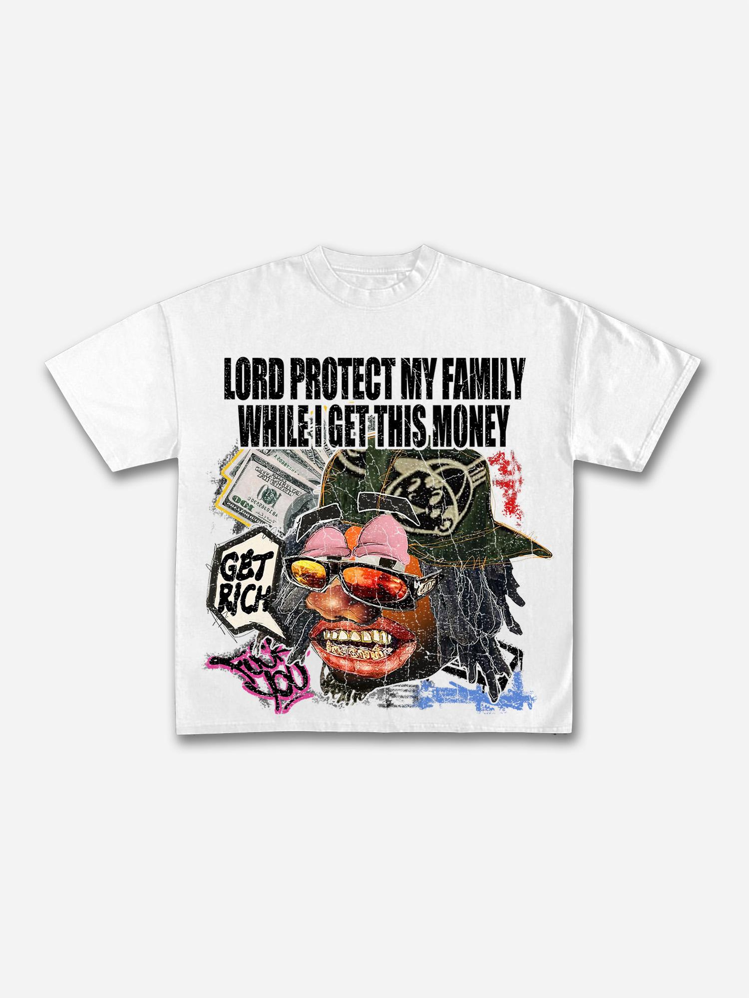 God Bless Children's Prayer Graphic Cotton Hoodie Product Image