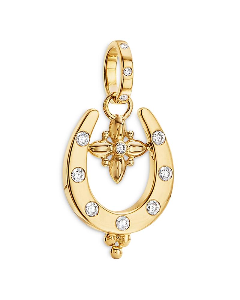 Womens Florence86 Horseshoe Diamond & 18K Yellow Gold Pendant Product Image