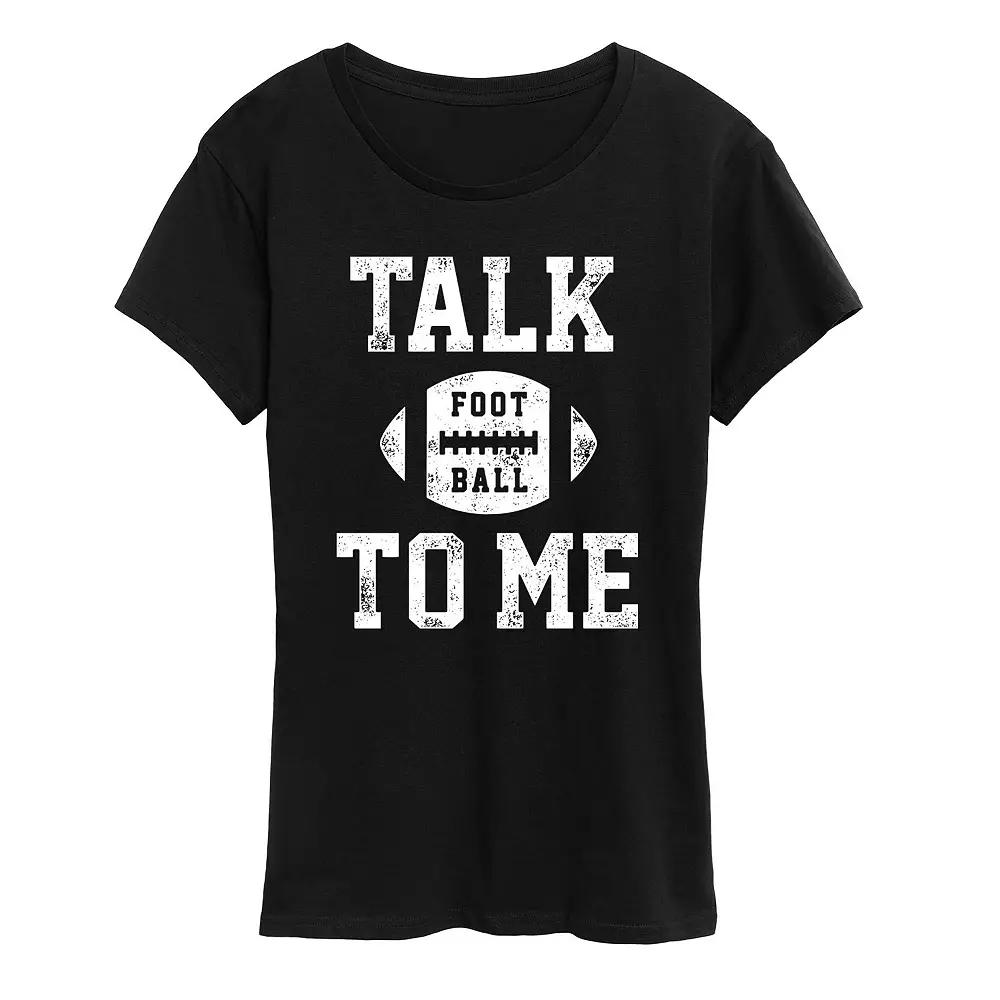 Women's Talk Football To Me Graphic Tee, Girl's,  Product Image