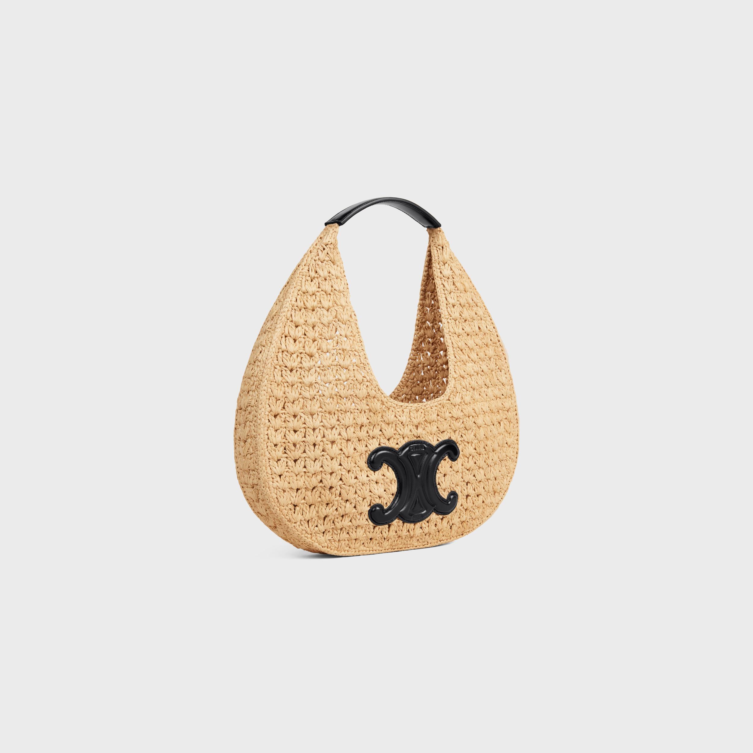 celine classic panier HOBO BAG IN Raffia and Calfskin Product Image