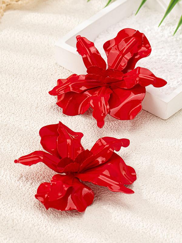 Flower Shape Drop Earrings Product Image