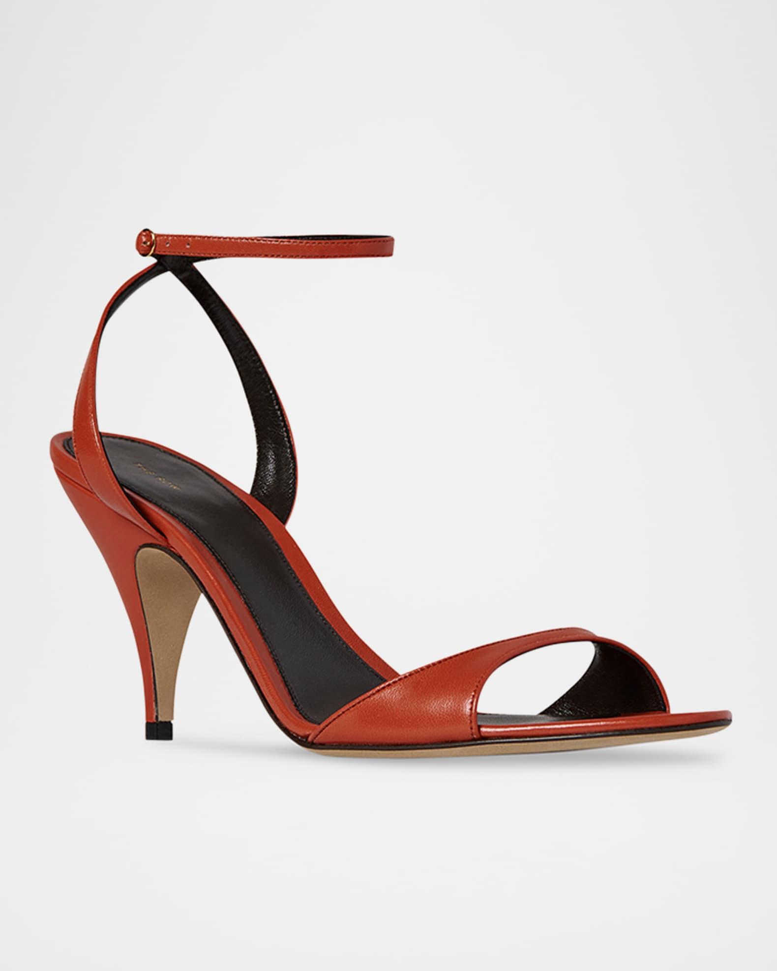 Vika Leather Ankle-Strap Sandals Product Image
