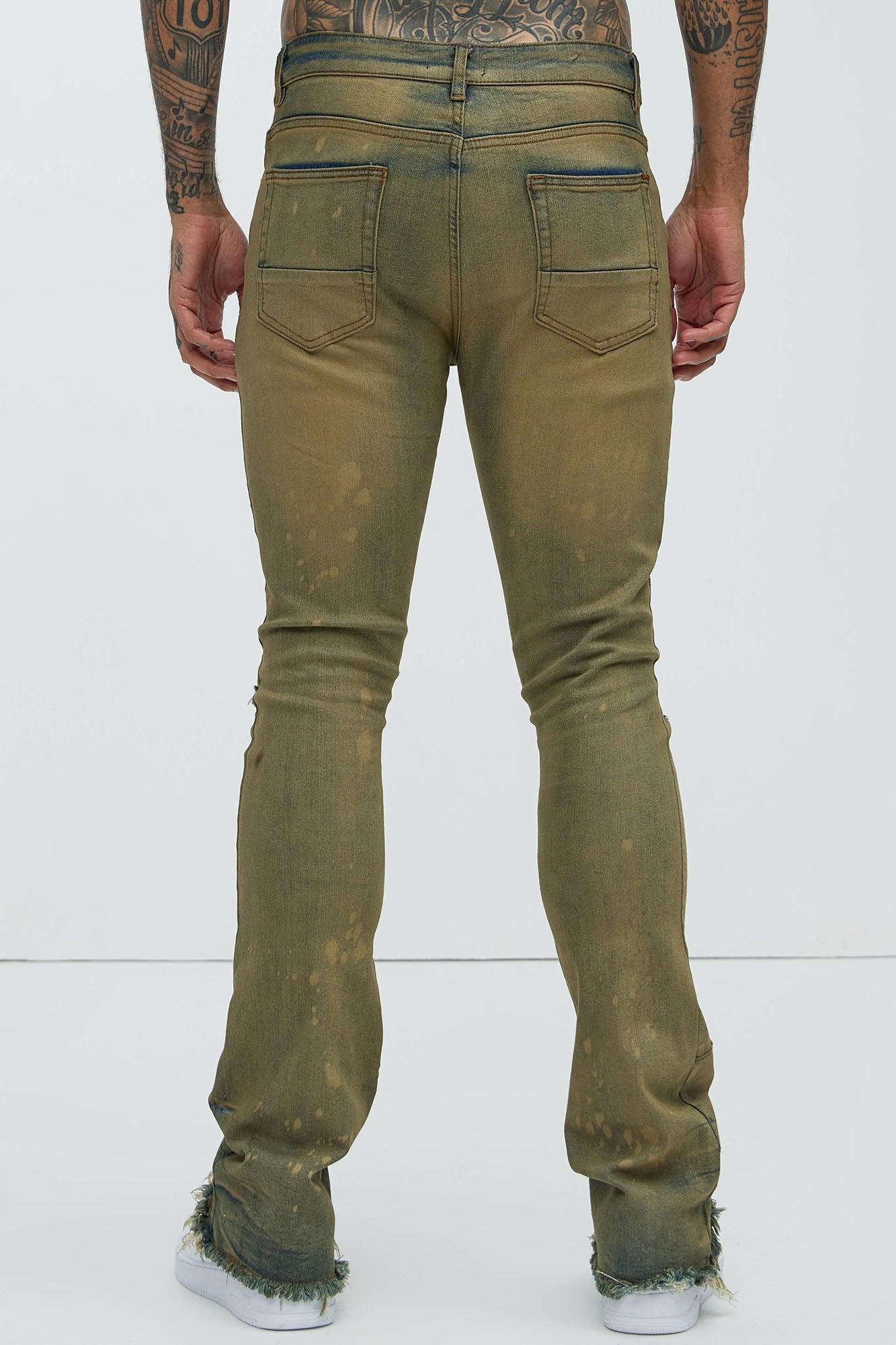 Dirty Street Way Stacked Skinny Flare Jeans - Vintage Wash Product Image