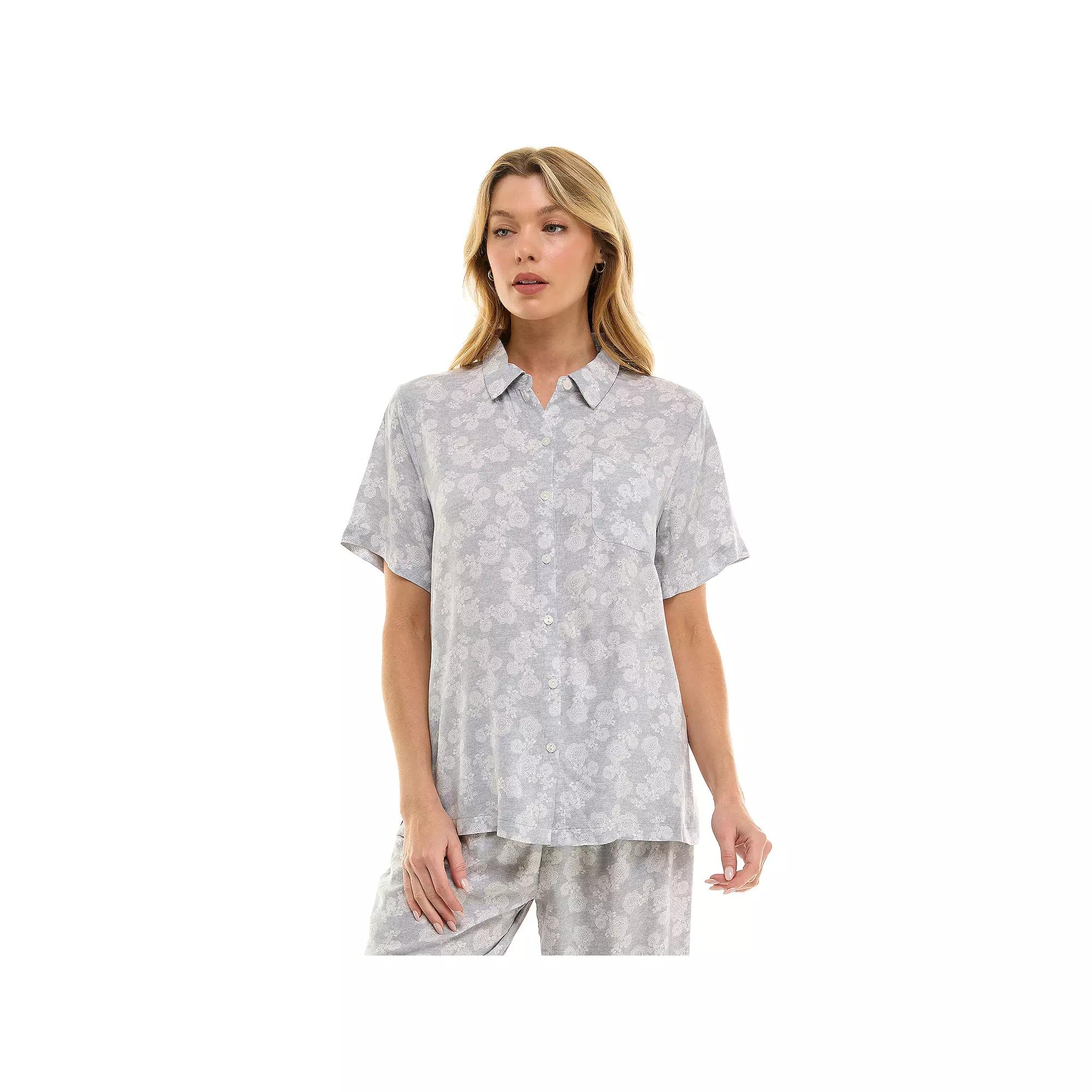 Women's Croft & Barrow® Woven Rayon Pajama Top,  Product Image